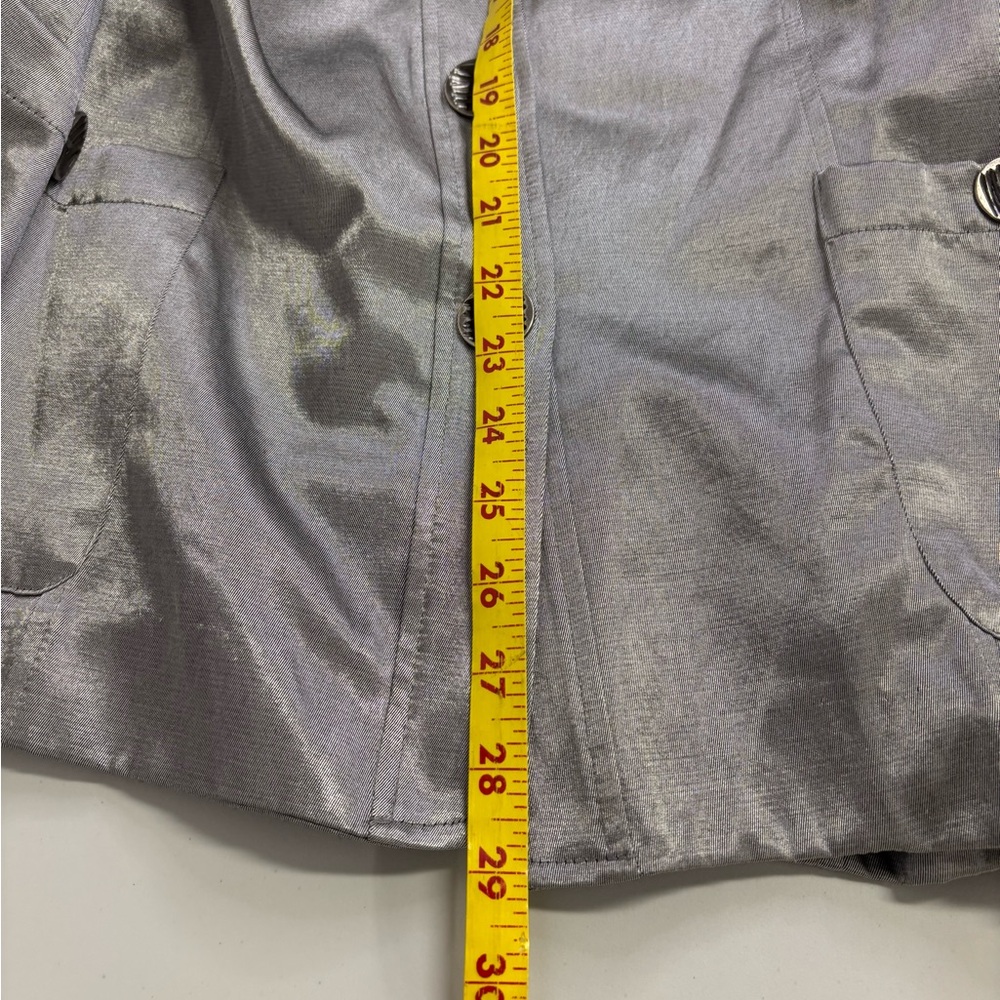 Ruby Rd. Silver Ruffle-Collar Belted Trench - Picture 6 of 7